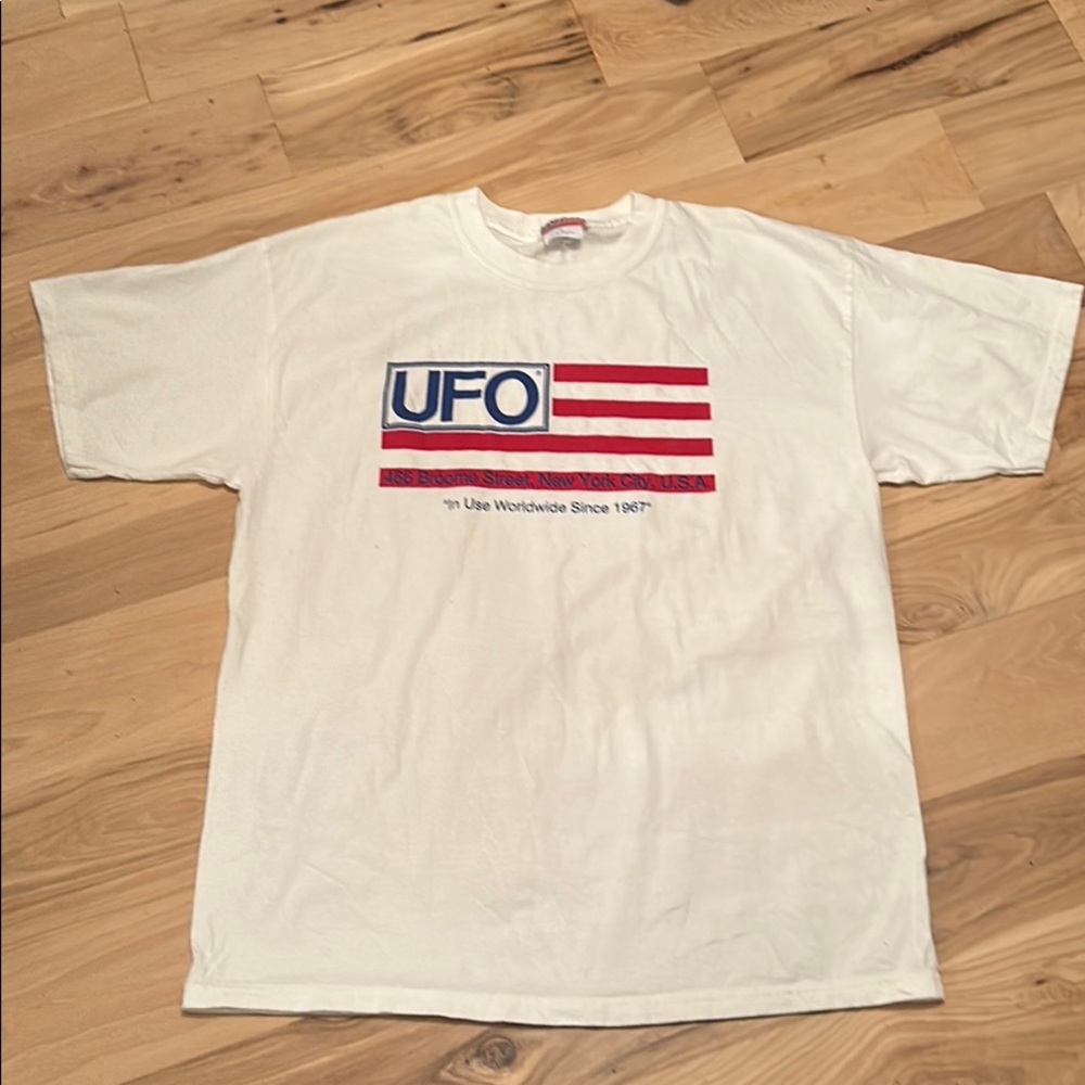 Vintage Rave Y2K cotton Tee (UFO Jeans brand) The original EDM Festival brand!